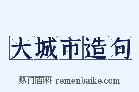 大城市造句是什么意思的图片